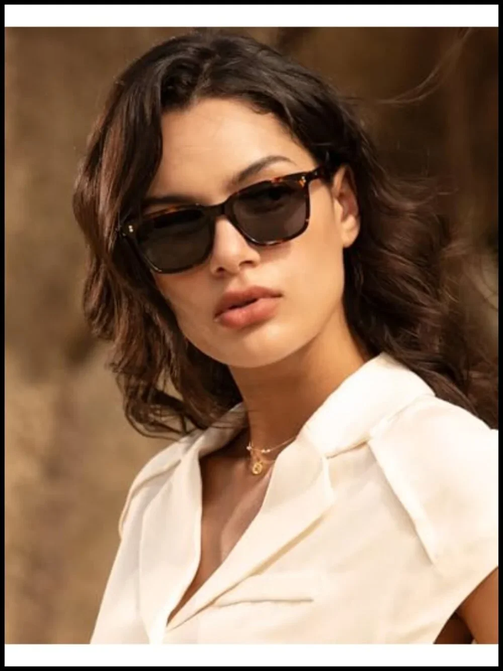 Small Square Acetate Sunglasses UV400 Polarized Anti-Glare for Women